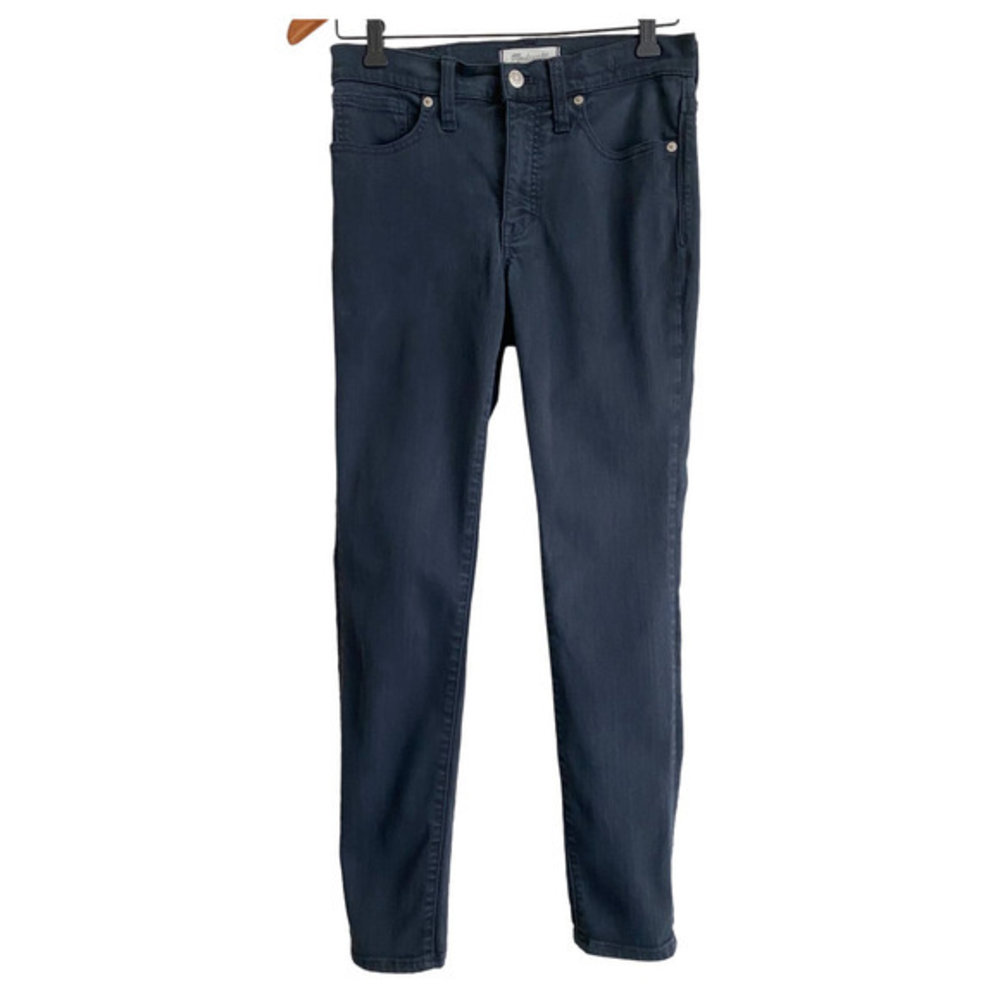 Madewell-9" High‎ Rise-Skinny-Black Denim-EUC